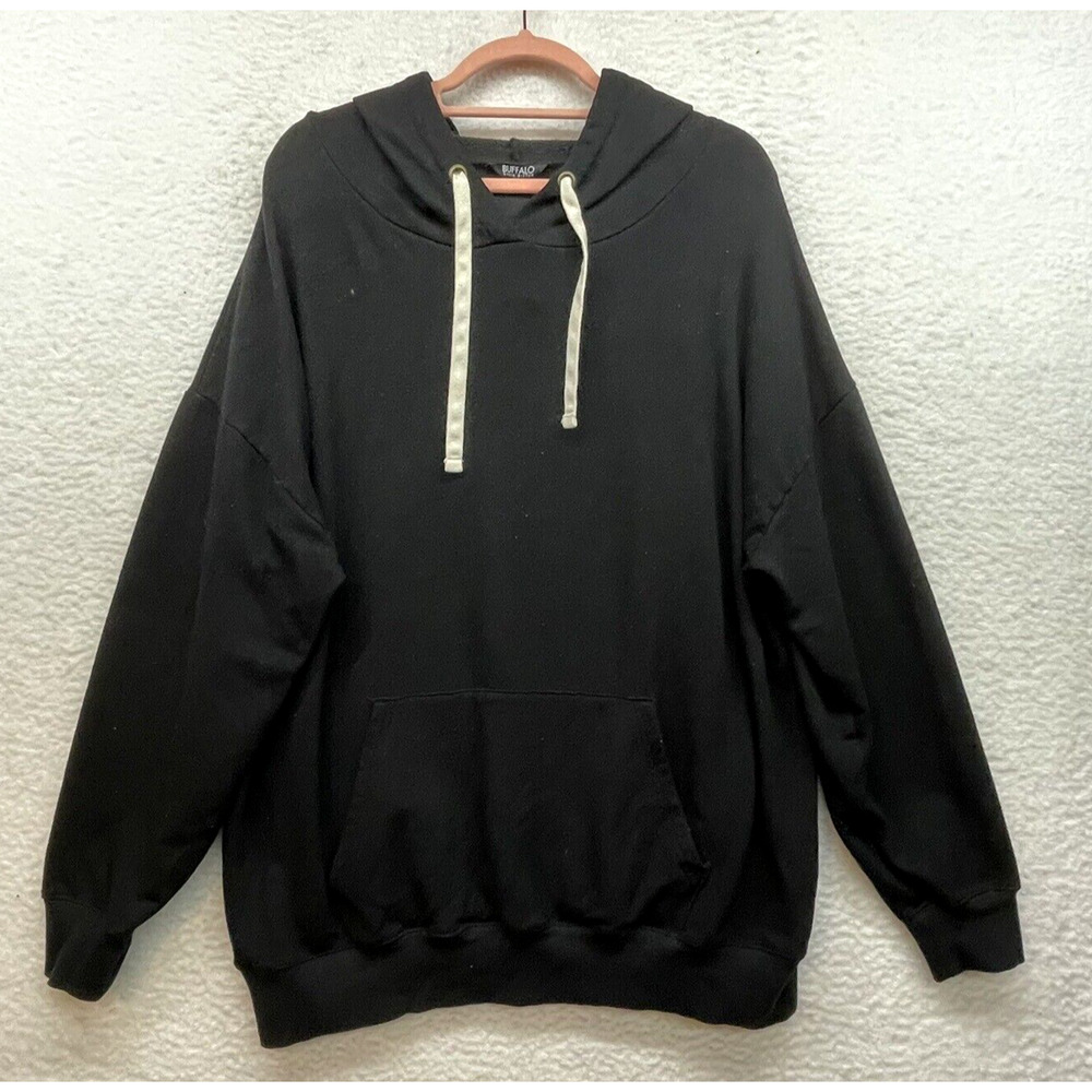 Buffalo Sweatshirt Womens Extra Large Black Hoodie David Bitton Athleisure Gym - Picture 1 of 10